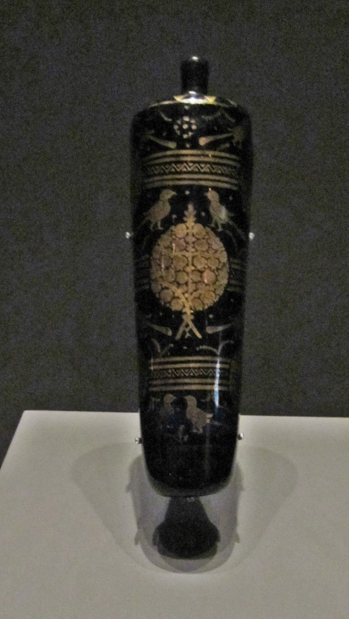 Gilded Blue Flask