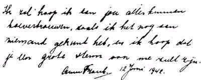 manuscripts by Anne Frank
