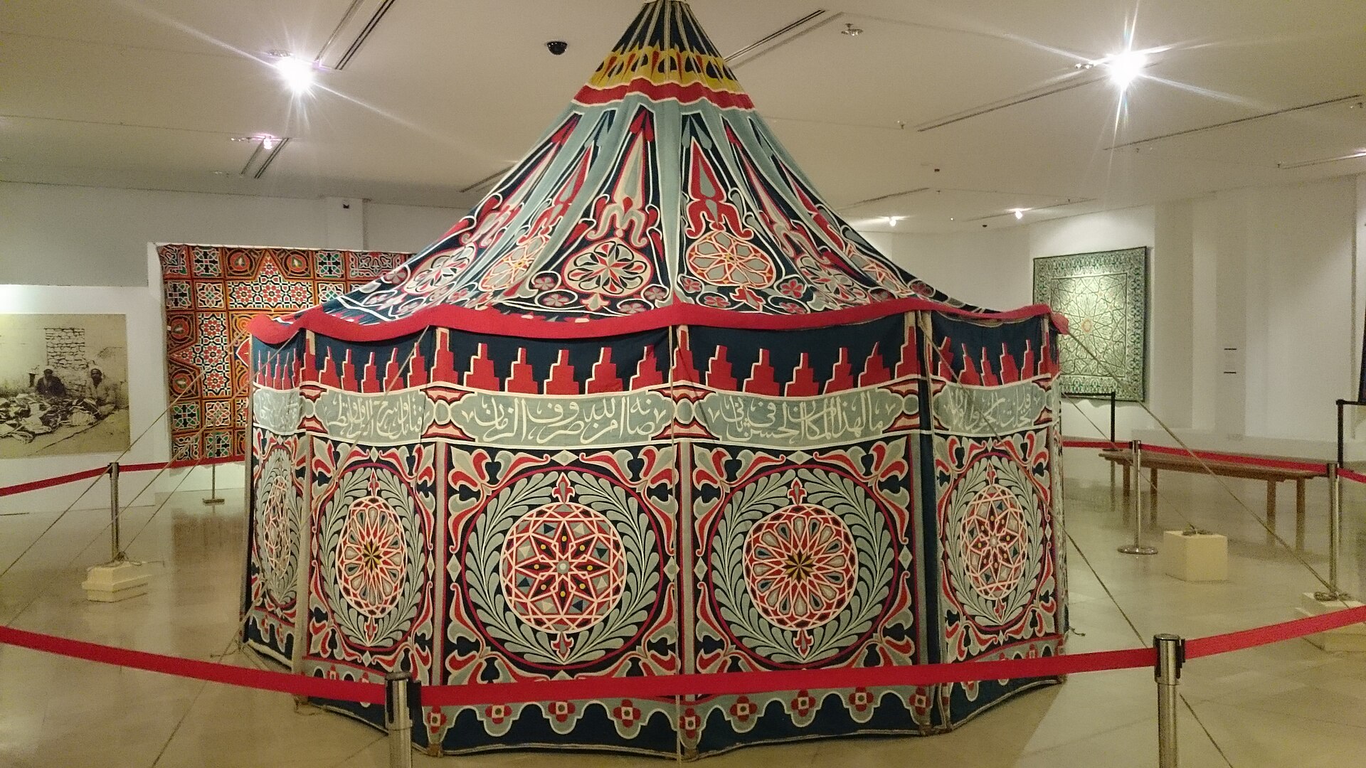 Marriage tent adorned with 'khayamiyya' panels