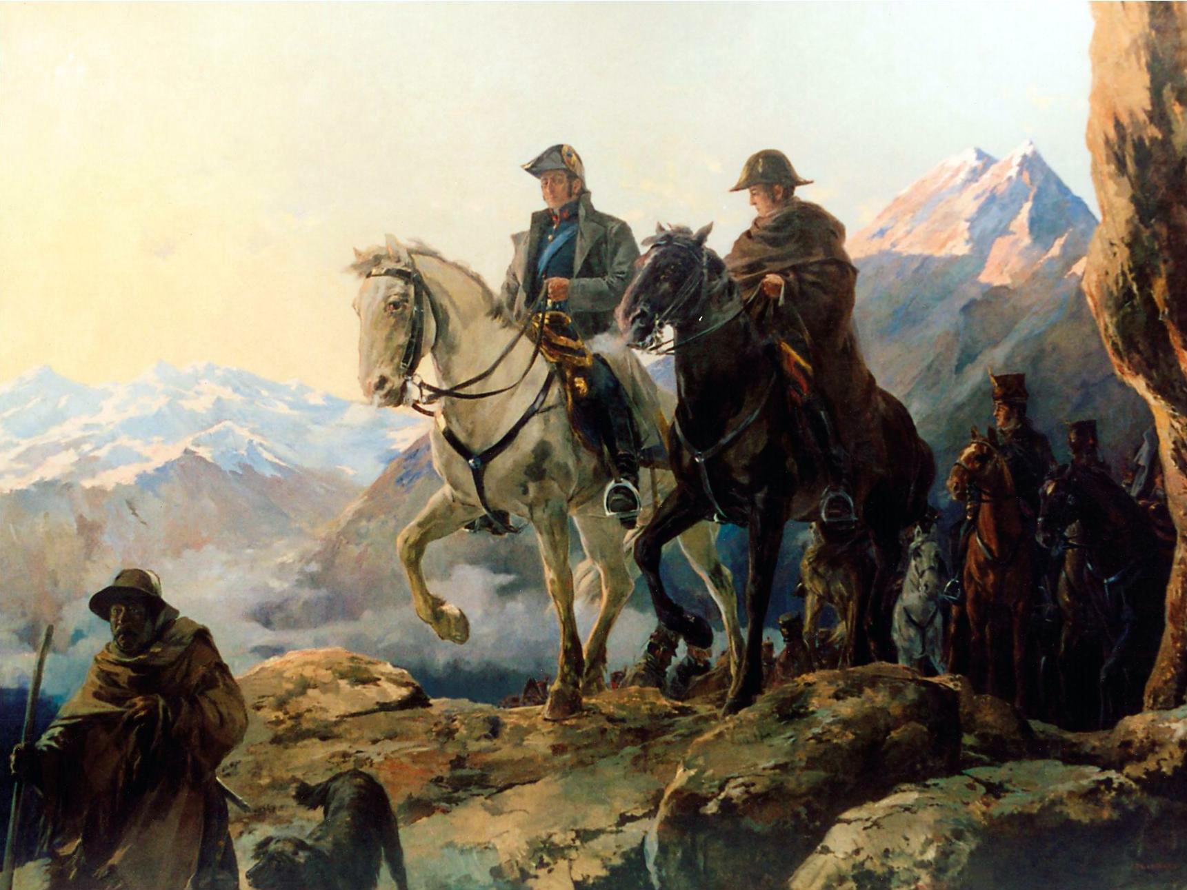 San Martín and O’Higgins crossing the Andes
